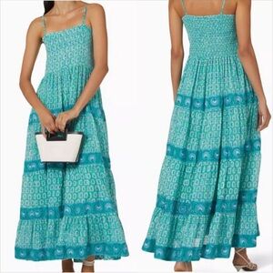 OLIPHANT Smocked Back Maxi Lisbon Green SZ S